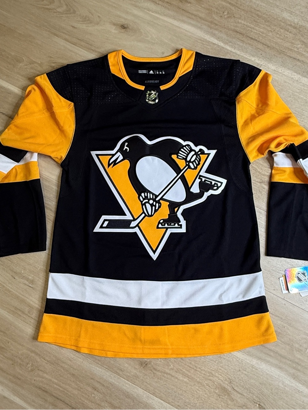 NWT Authentic Adidas NHL Jersey Size 46 Pittsburgh Penguins Home Black Men's